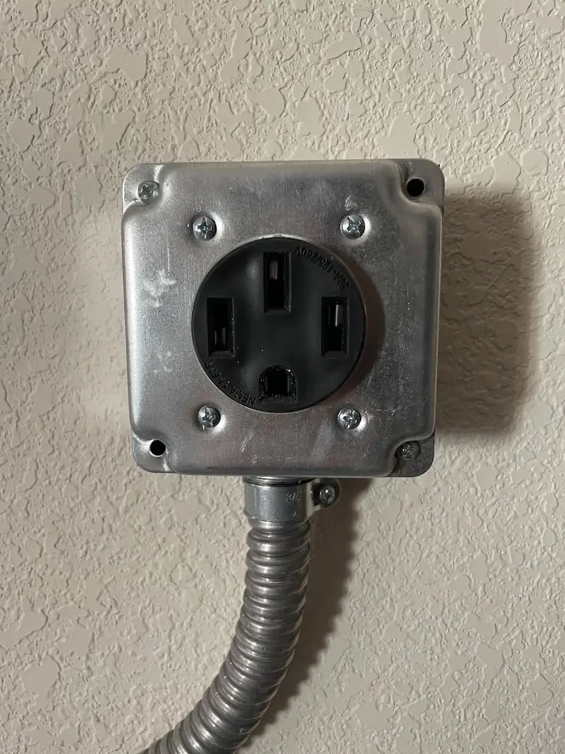 NEMA 14-50 outlet installed for Electrical Panel Upgrade in Commerce